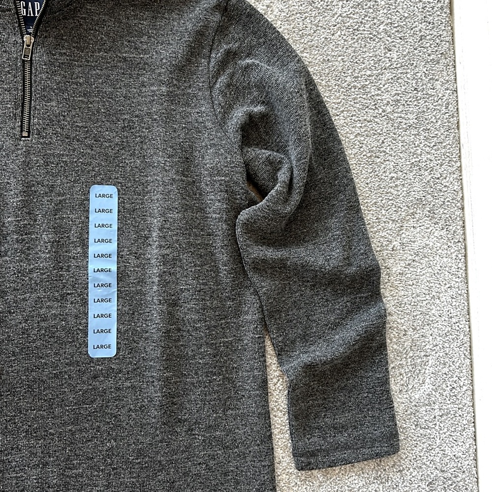 Men’s GAP Quarter Zip Long Sleeve Pullover - Picture 3 of 6